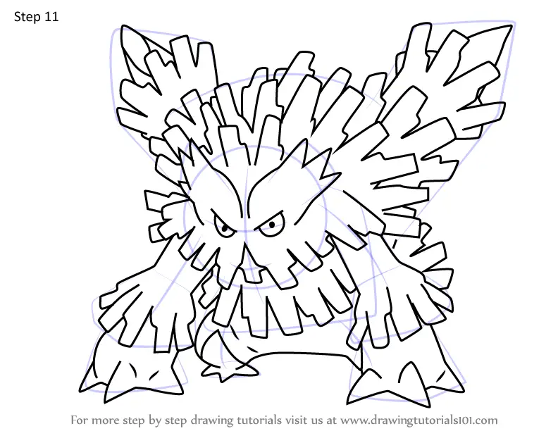 Learn How to Draw Mega Abomasnow from Pokemon (Pokemon) Step by Step