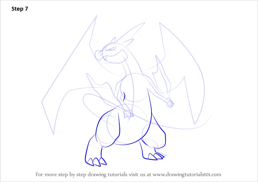 learn how to draw mega charizard y from pokemon pokemon