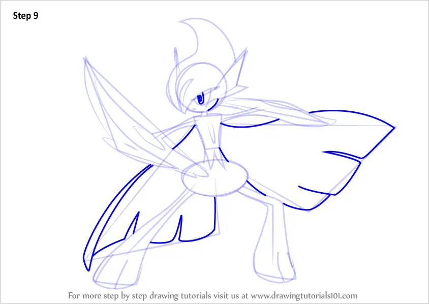 How To Draw Mega Gallade From Pokemon (pokemon) Step By Step