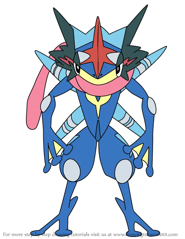 Learn How To Draw Mega Greninja From Pokemon Step By.
