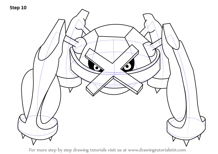 Step By Step How To Draw Metagross From Pokemon 3568