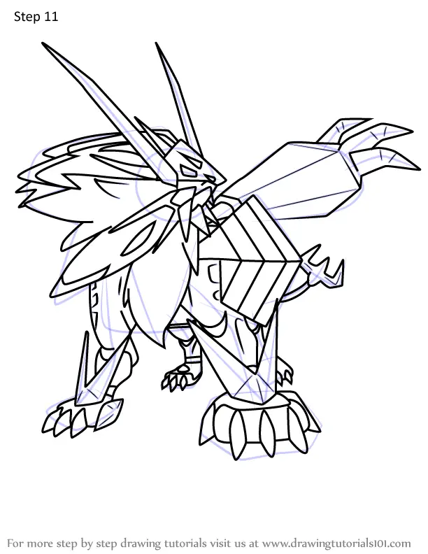 Dusk Mane Necrozma Coloring Page Coloring Pages