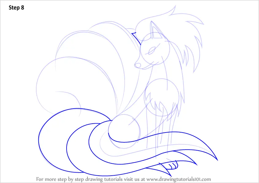 Learn How to Draw Ninetales from Pokemon (Pokemon) Step by Step