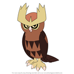 How to Draw Noctowl from Pokemon