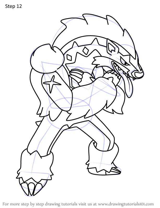 obstagoon coloring page easy pokemon