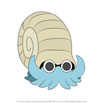 How To Draw Omanyte From Pokemon Printable Step By Step Drawing Sheet Drawingtutorials Com