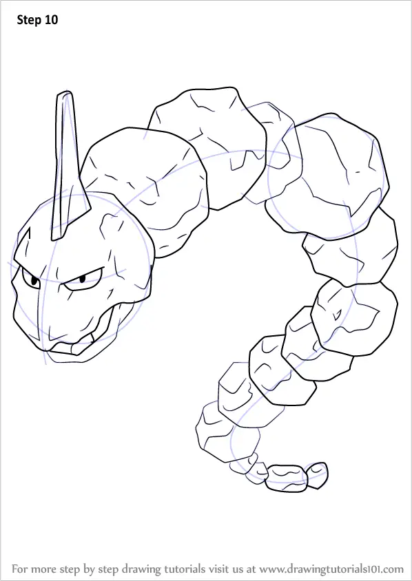 14. How to Draw Onix from Pokemon. 