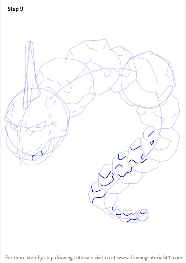 Step by Step How to Draw Onix from Pokemon : DrawingTutorial