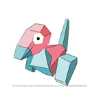 How to Draw Porygon from Pokemon