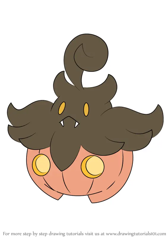 Learn How to Draw Pumpkaboo from Pokemon (Pokemon) Step by Step