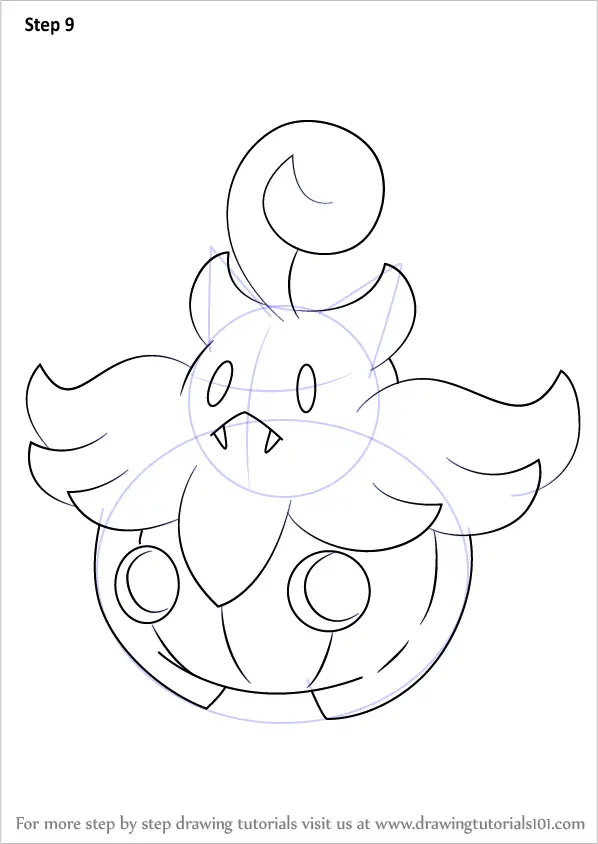 Learn How to Draw Pumpkaboo from Pokemon (Pokemon) Step by Step