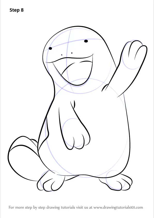 Step by Step How to Draw Quagsire from Pokemon : DrawingTutorials101.com