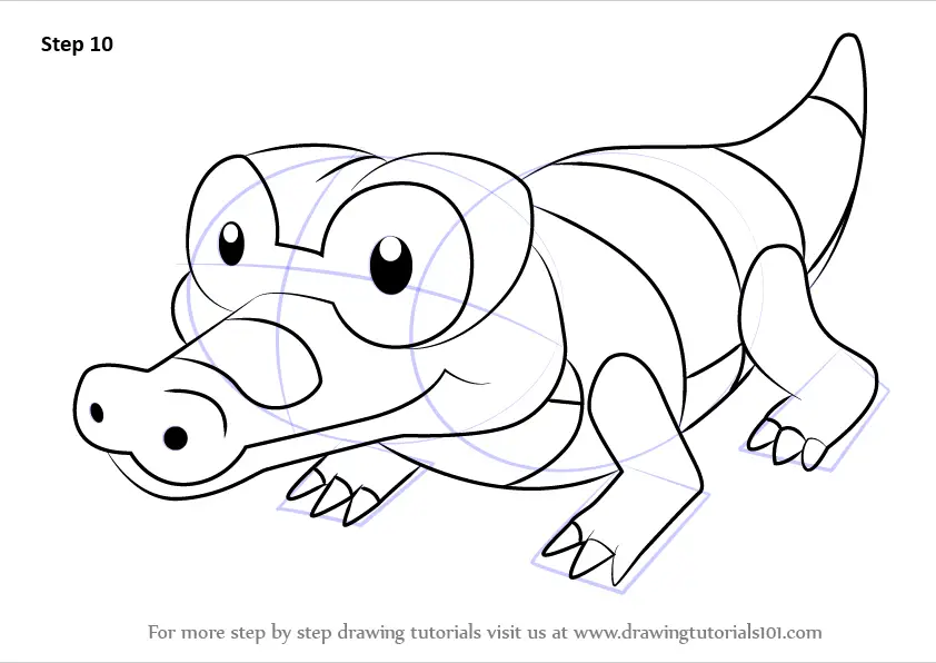 How to Draw Sandile from Pokemon (Pokemon) Step by Step