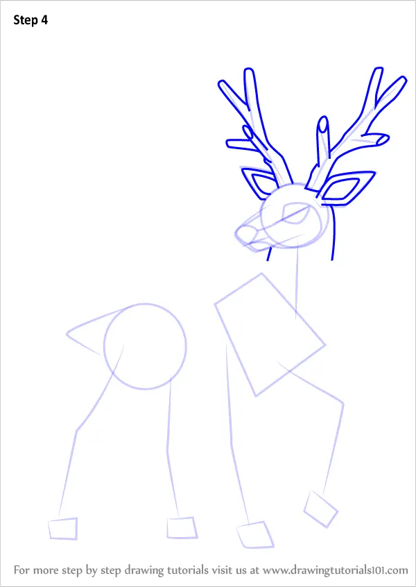 Learn How to Draw Sawsbuck - Winter Form from Pokemon (Pokemon) Step by