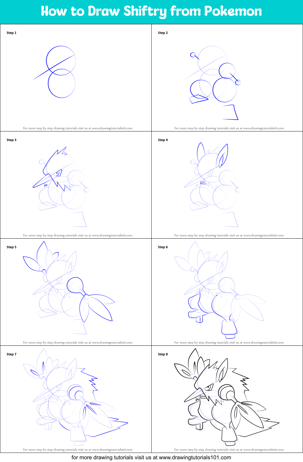 shiftry coloring page to print pokemon