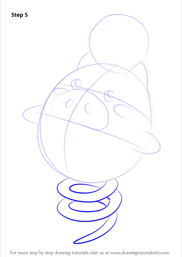 Step by Step How to Draw Spoink from Pokemon : DrawingTutorials101.com