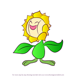 How to Draw Sunflora from Pokemon