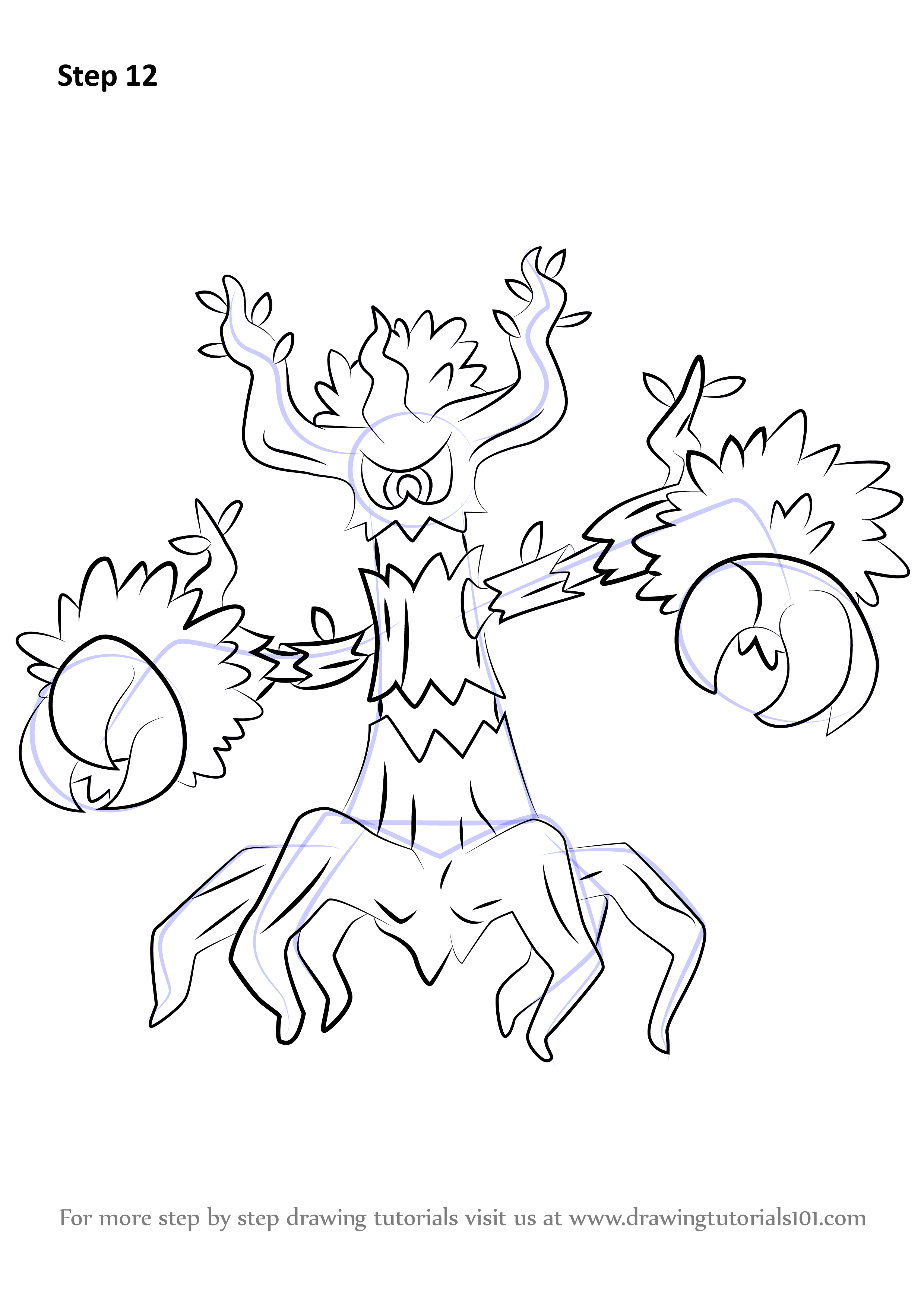 coloring pages of trevenant pokemon