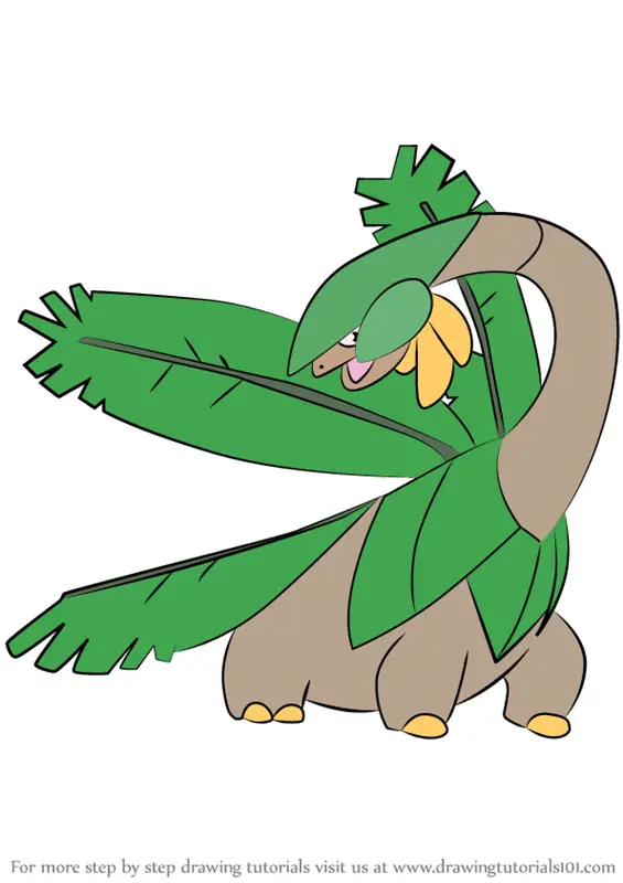 tropius coloring page printable pokemon