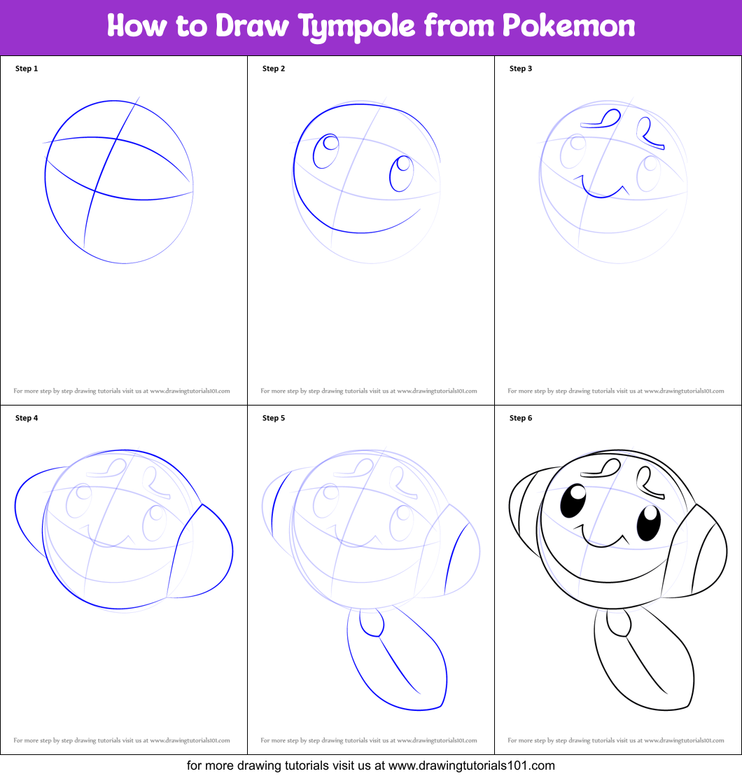 How to Draw Tympole from Pokemon printable step by step drawing sheet ...