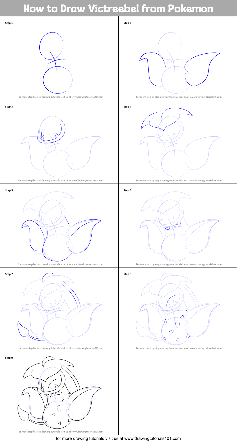 How to Draw Victreebel from Pokemon printable step by step drawing ...