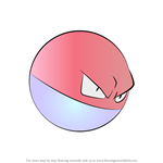 How to Draw Voltorb from Pokemon
