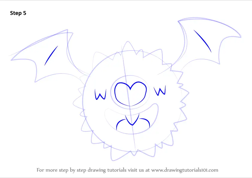 Learn How to Draw Woobat from Pokemon (Pokemon) Step by Step : Drawing ...