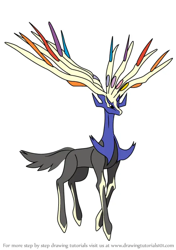 Step 1. How to Draw Xerneas from Pokemon. 