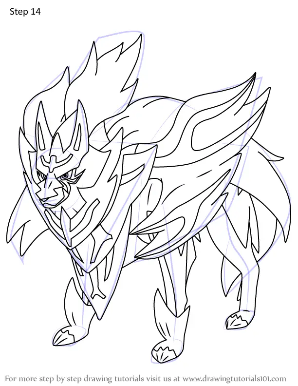 Learn How to Draw Zamazenta from Pokemon (Pokemon) Step by Step