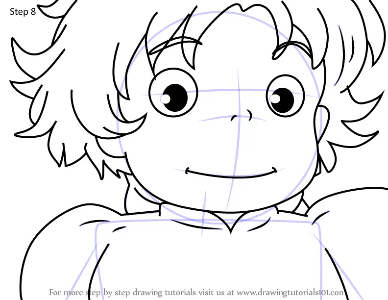 Step by Step How to Draw Ponyo from Ponyo