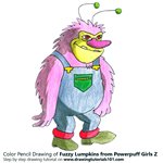 How to Draw Fuzzy Lumpkins from Powerpuff Girls Z