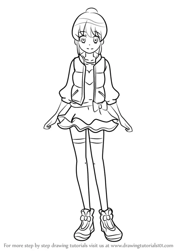 Step by Step How to Draw Aino Megumi from Pretty Cure ...