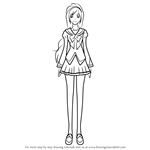 How to Draw Aono Miki from Pretty Cure
