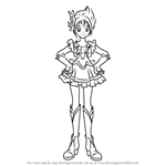 How to Draw Cure Rouge from Pretty Cure