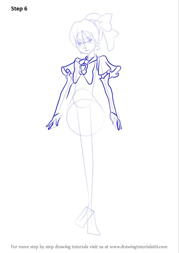 Step by Step How to Draw Cure Tender from Pretty Cure ...