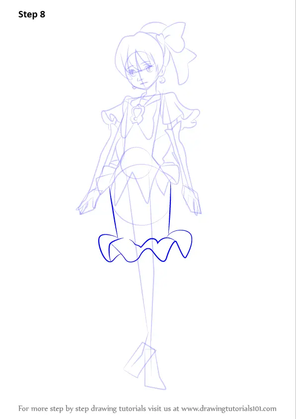 Step by Step How to Draw Cure Tender from Pretty Cure ...