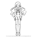 How to Draw Hanasaki Tsubomi from Pretty Cure