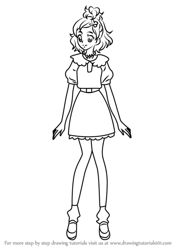 Learn How to Draw Haruno Haruka from Pretty Cure (Pretty Cure) Step by
