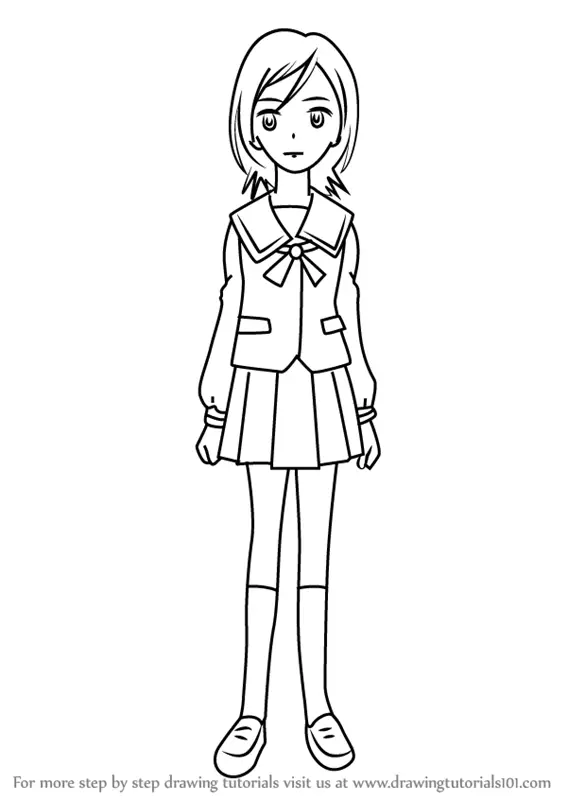 Step by Step How to Draw Kiryuu Michiru from Pretty Cure ...