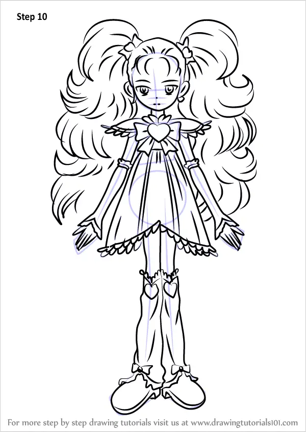 Learn How to Draw Shiny Luminous from Pretty Cure (Pretty Cure) Step by ...