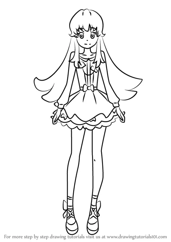 Learn How to Draw Shirayuki Hime from Pretty Cure (Pretty Cure) Step by ...