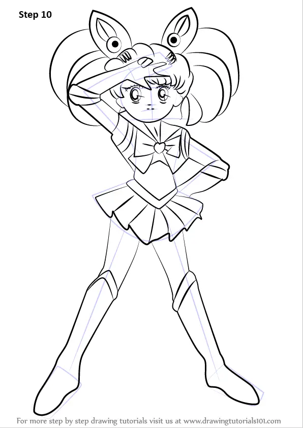Learn How To Draw Sailor Chibi Moon From Sailor Moon Sailor Moon Step By Step Drawing Tutorials 