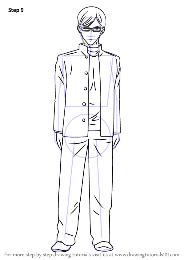 Step by Step How to Draw Sakamoto from Sakamoto desu ga ...