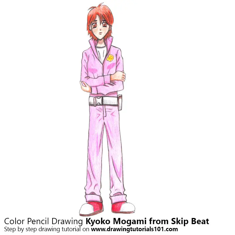 Kyoko Mogami from Skip Beat! Color Pencil Drawing