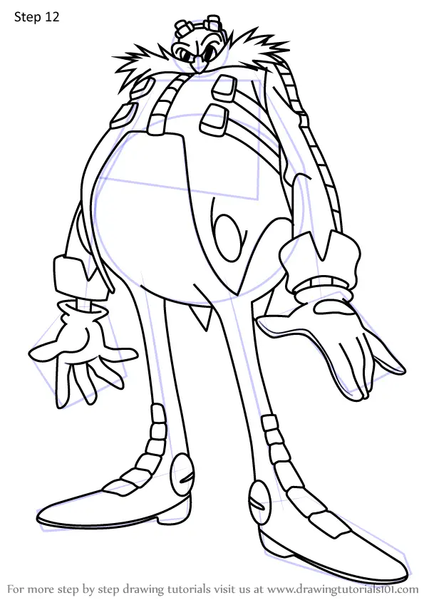 Learn How to Draw Doctor Eggman from Sonic X (Sonic X) Step by Step