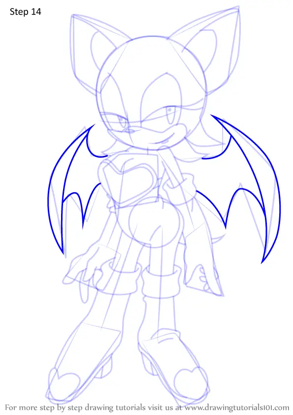 Learn How to Draw Rouge the Bat from Sonic X (Sonic X) Step by Step
