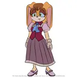 How to Draw Vanilla the Rabbit from Sonic X