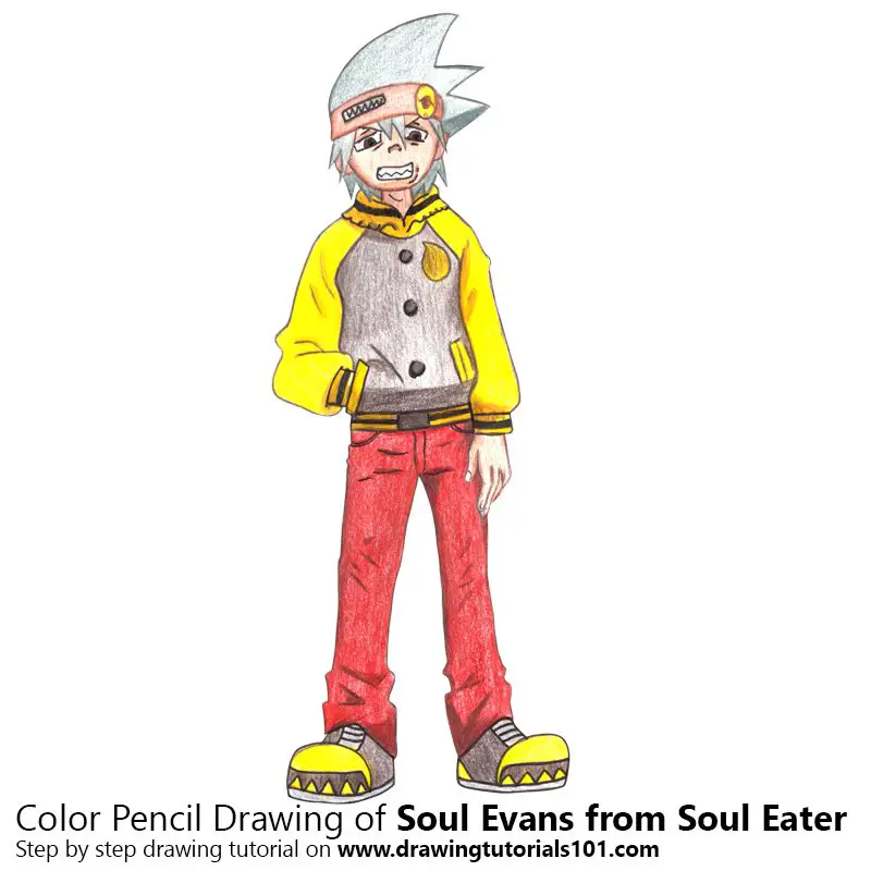 Soul Evans from Soul Eater Color Pencil Drawing