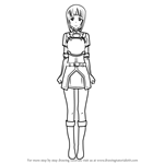 How to Draw Sachi from Sword Art Online