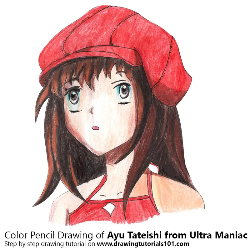 Ayu Tateishi from Ultra Maniac Color Pencil Drawing